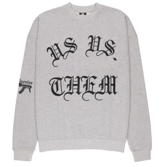 882 NWT  G59 Us/Never/Them LS Fleece Top (Heather Grey) - Picture 1 of 7